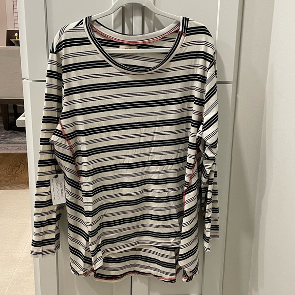 RED Thread Long-Sleeve Striped Top XXL - Picture 1 of 6